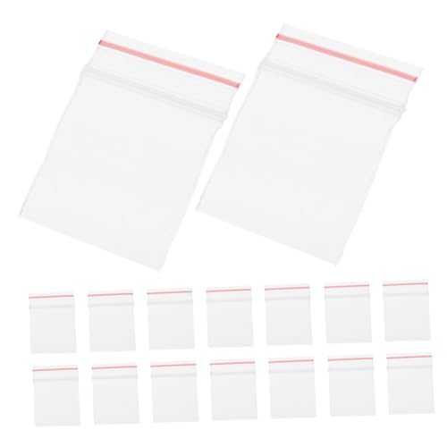 IMIKEYA 100 Stück Mini Aufbewahrungsbeutel Mit Deckel Griffen Boxen Perlenbeutel Müllbeutel Schmuckbeutel Mini Beutel Durchsichtig Miniatur Mini Schmuckverpackungsbeutel von IMIKEYA