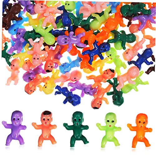 IMIKEYA 100 Stück Minipuppe Figur Bunt Party Babys Dekorationen Miniatur Winzig Klein Sortiert Realistisch Mini-Puppen Plastik von IMIKEYA