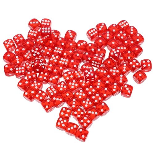 IMIKEYA 100 Stück Partyzubehör Würfel Würfel Würfelspielzeug aus Acryl Spielrequisiten Würfeln mehrseitige Würfel Unterhaltungswürfel Würfel-Layouts rot IMIKEYA 100 Stück Partyzubehör Würfel Würfel Würfelspielzeug aus Acryl Spielrequisiten Würfeln mehrseitige Würfel Unterhaltungswürfel Würfel-Layouts rot von IMIKEYA