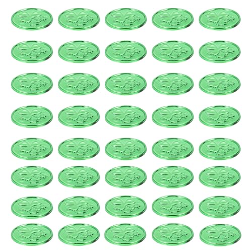 IMIKEYA 100 Stück Requisiten Für Kleemünzen Plastikmünzen Kleeblatt- Kleeblattmünzen Aus Kunststoff -Requisiten Für Desktop-Spiele Münzspielzeug Aus Kunststoff PVC Green IMIKEYA 100 Stück Requisiten Für Kleemünzen Plastikmünzen Kleeblatt- Kleeblattmünzen Aus Kunststoff -Requisiten Für Desktop-Spiele Münzspielzeug Aus Kunststoff PVC Green von IMIKEYA