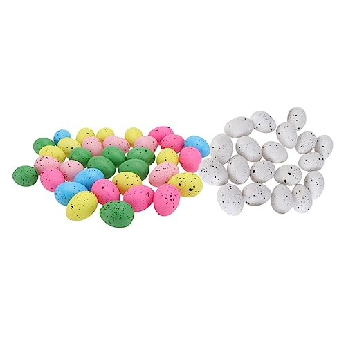 IMIKEYA 100 Stück Simulations Vogel Eier Party Nachahmung für bunt Dekoration kunststoffeier Easter Eggs Easter Presents spielzeuge Ostern-Simulations-Ei Ostersimulationsvogeleier Plastik von IMIKEYA