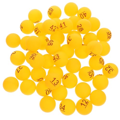 IMIKEYA 100 Stück Tombola-Bälle 4 cm Nummerierte Hohlkugeln Kunststoff-Bingobälle Pong-Bälle Tischtennisbälle Runde Kapseln Spielbälle Requisiten Für Spiele Orange von IMIKEYA