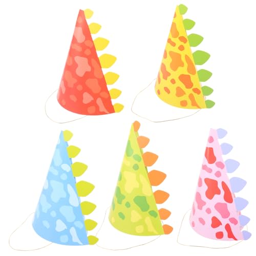 IMIKEYA 10St Geburtstagshut Dinosaurier-Papierhut Geburtstagshüte für Kleinkinder Stirnband tragegurt Foto-Requisiten Partyhut für Kinder Karikatur schmücken Wachsmalstift von IMIKEYA