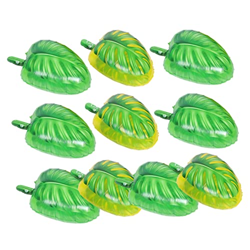 IMIKEYA 10Stücke Hawaii Party Ballons Blattform Dekorative Monstera Luftballons Für Gartenpartys Und Feierlichkeiten Gelbe Und Grüne Ballons von IMIKEYA