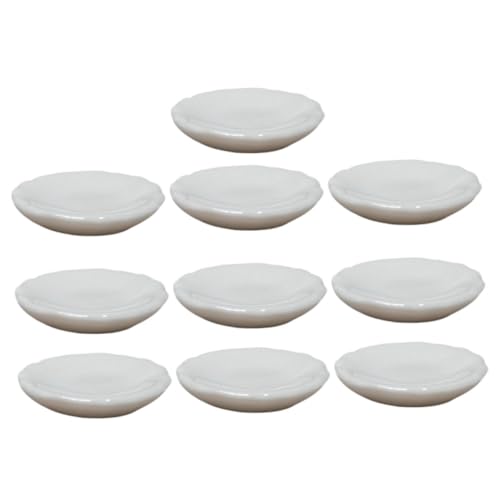 IMIKEYA 10Stücke Miniaturkeramikplatten Für Puppenhäuser Dekorative Mini Ornamente Für Kreatives Und Basteln von IMIKEYA