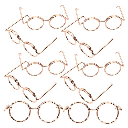 IMIKEYA 10Stücke Puppenhaus Brillen Mini Puppenbrillen Aus Metall Runde Rahmenlose Brillen Roségold Puppenzubehör Für Kreative Spielideen IMIKEYA 10Stücke Puppenhaus Brillen Mini Puppenbrillen Aus Metall Runde Rahmenlose Brillen Roségold Puppenzubehör Für Kreative Spielideen von IMIKEYA