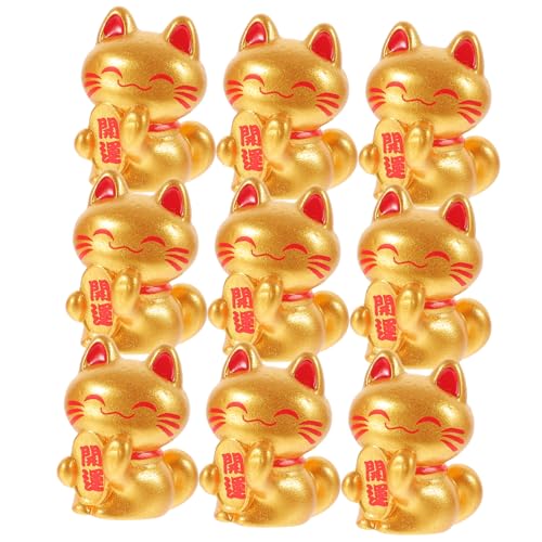 IMIKEYA 10st Miniatur-glückskatze Glückskatzenmodell Auto-innendekoration Winkende Katze Schlüsselanhänger Maneki Neko Schwarze Katzenfigur Schwarzes Katzendekor Maneki-Figur Harz Golden IMIKEYA 10st Miniatur-glückskatze Glückskatzenmodell Auto-innendekoration Winkende Katze Schlüsselanhänger Maneki Neko Schwarze Katzenfigur Schwarzes Katzendekor Maneki-Figur Harz Golden von IMIKEYA