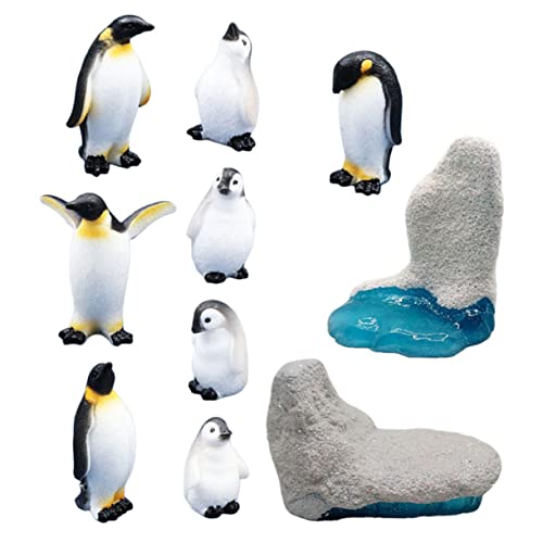 IMIKEYA 10 Stück Pinguinfiguren Eisberg Für Moos Landschaftsharz Basteln Für Jungen Und Mädchen Dekoratives Lernspielzeug von IMIKEYA