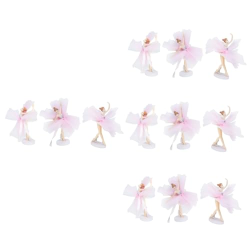 IMIKEYA 12 Sätze Ballett Tortendeko Teiliges mit Ballerina Figuren und Tüll Dekoration für Geburtstagsfeiern Kreative Partyzubehör für Kuchen und Muffins von IMIKEYA