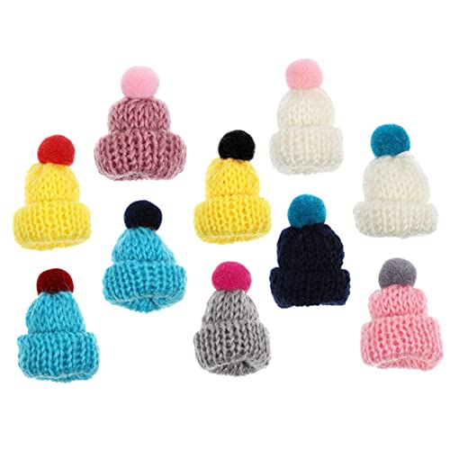 IMIKEYA 12 Stück Kawaii Miniaturhüte Strickmützen für DIY Bastelprojekte und Festtagsdekorationen Wiederverwendbar Hochwertigem Weichem Material für Kreative Gestaltungen von IMIKEYA