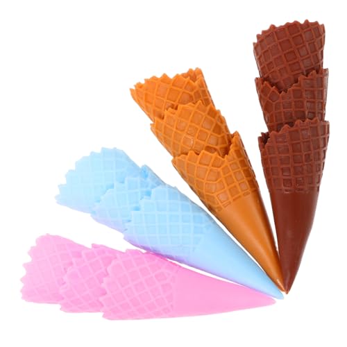 IMIKEYA 12 Stück Knusprige Kegelform Miniatureiszapfen Mini-Eistüten simulierte Eistüte Gefälschte Eiswaffel-Requisite Leeres Eistütenmodell Lebensmitteldekor PVC IMIKEYA 12 Stück Knusprige Kegelform Miniatureiszapfen Mini-Eistüten simulierte Eistüte Gefälschte Eiswaffel-Requisite Leeres Eistütenmodell Lebensmitteldekor PVC von IMIKEYA