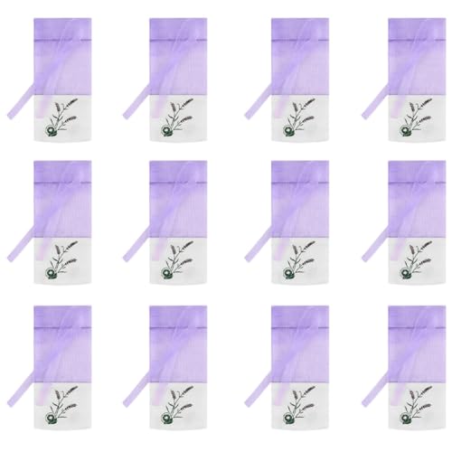 IMIKEYA Lavendelbeutel aus Organza mit Kordelzug Leere Säckchen für Gewürze und Kräuter 12 Stück von IMIKEYA