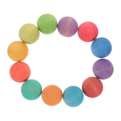 IMIKEYA 12 Stück Lustige Ballspielzeuge Regenbogenballspielzeug Bunte Holzkugeln Für Frühes Pädagogisches Lernspielzeug Für Kleinkinder Hölzern IMIKEYA 12 Stück Lustige Ballspielzeuge Regenbogenballspielzeug Bunte Holzkugeln Für Frühes Pädagogisches Lernspielzeug Für Kleinkinder Hölzern von IMIKEYA