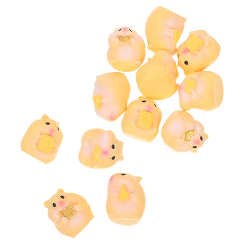 IMIKEYA 12 Stück Mini Hamster Figuren Niedliche Tierfiguren aus Resin für Dekoration Geburtstagskuchen Toppers Kreative Geschenkideen für Besondere Anlässe von IMIKEYA