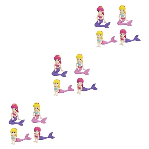 IMIKEYA 12 Stück Mini Meerjungfrau Figuren Für Kuchen-Dekoration – Niedliche Meerjungfrauen Figuren Als Cupcake Toppers Für Geburtstagsfeiern Und Kreative Backprojekte – Ideal Für von IMIKEYA
