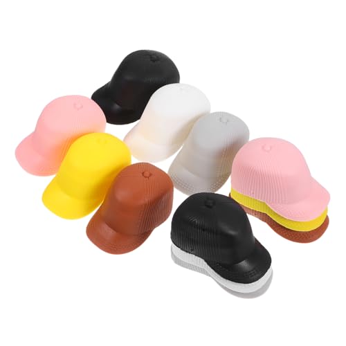 IMIKEYA 12 Stück Miniatur winzige Hüte Puppenaccessoire Kinderpuppe Dame Die Kappe dekorativer DIY-Hut kleines Hutornament Mini-Schirmmütze kleine hüte von IMIKEYA