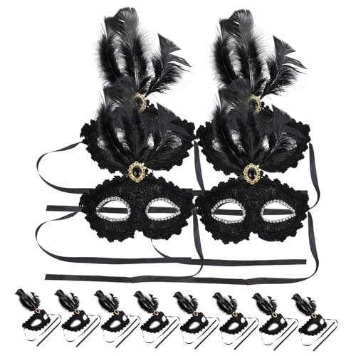 IMIKEYA 12 Stück Partyzubehör Gesichter Kostüme Maskiert Grimasse Wimperntusche Strass-maskerade Led-halloween-maske Wunderschöne Maskerademasken Glückselige Maskerade Schlag Plastik Black IMIKEYA 12 Stück Partyzubehör Gesichter Kostüme Maskiert Grimasse Wimperntusche Strass-maskerade Led-halloween-maske Wunderschöne Maskerademasken Glückselige Maskerade Schlag Plastik Black von IMIKEYA