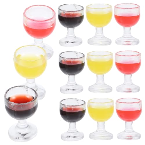 IMIKEYA 12 Stück Rotweingläser Modelldekoration Miniatur Weinbecher Für Puppenhaus Weinbecher Mini Weinbecher Für Puppenhaus Winzige Becher Für Puppenhaus Mini von IMIKEYA