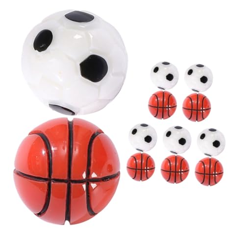 IMIKEYA 12 Stück Simulationsornamente Mini Feengarten Figur Für Sport Fußball Fußball- Und Basketballmodell Fußballmodell Dekorationszubehör Kleine Hausverzierung Harz von IMIKEYA