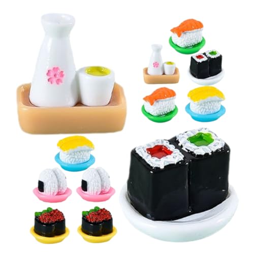 IMIKEYA 12 Stück Simuliertes Japanisches Sushi Künstliches Sushi Puppenhaus Lebensmittel Sushi Mini Sushi Modell Sushi Schneiden Spiellebensmittel Miniatur Display Lebensmittel von IMIKEYA