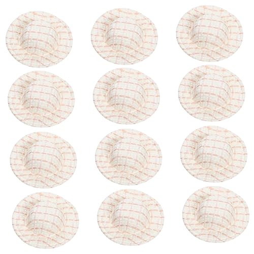 IMIKEYA 12 Stück Strohhüte für Puppen DIY Bastelaccessoires für Puppenhaus und Kreative Projekte für Dekorationen und Handarbeiten von IMIKEYA