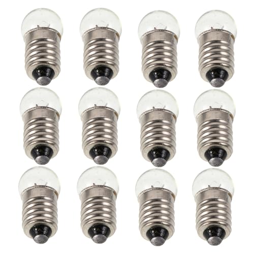 IMIKEYA 12 Stück Taschenlampe Kleine Elektrische Perlen Ersatz Mini Glühbirnen Miniatur Glühbirnen Taschen Glühbirne Mini Licht Ersatzbirnen Schraube Mini Glühbirne Transparentes von IMIKEYA