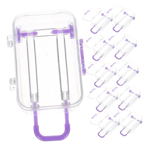 IMIKEYA 12 Stück Trolley-Koffer-Ornament Transparente Bonbonboxen Koffer-Design Mini Koffer für Partygeschenke Mini-Kunststoffkoffer für Partygeschenke Mini-Rollkoffer p.s Violett IMIKEYA 12 Stück Trolley-Koffer-Ornament Transparente Bonbonboxen Koffer-Design Mini Koffer für Partygeschenke Mini-Kunststoffkoffer für Partygeschenke Mini-Rollkoffer p.s Violett von IMIKEYA