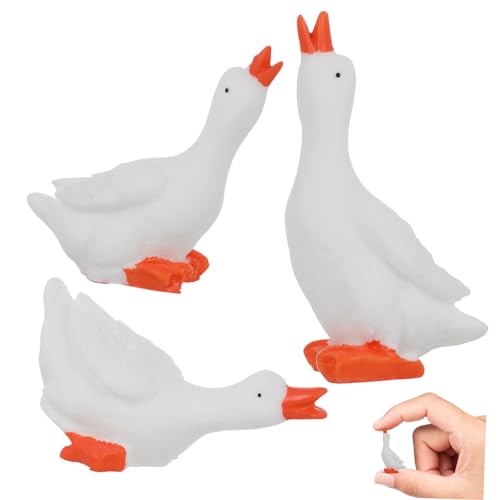 IMIKEYA 12 Stück Miniatur-Gans-Modell-Spielzeug Gans-Dekorationen Realistische Gans-Figur für Jungen und Mädchen Spielzeug Tischdekoration Miniatur-Gans-Statue von IMIKEYA