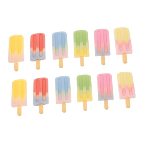 IMIKEYA 12stücke Miniature Ice Dekorationen Lebensechte Eiscreme Modelle Für DIY Handwerk Und Landschaften Bunte Kreative Zubehörteile Für Besondere Anlässe von IMIKEYA