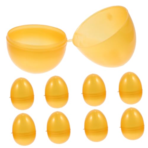 IMIKEYA 12Stücke Goldene Plastikeier Füllbare Lotteriekapseln Für Partys Kreative Geschenkverpackung Für Goldene Eier Für Verlosungen von IMIKEYA
