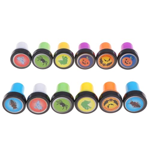 IMIKEYA 12Stücke Halloween Stempel Für Tiermotive Selbstfärbend Und Geruchlos Für Bastelprojekte Und Partydesigns von IMIKEYA