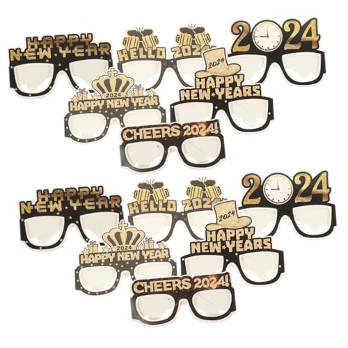 IMIKEYA 12Stücke Neujahrsbrille Lustige Foto Requisiten Für Kindergeburtstage Und Partys Brillengestelle Für Unvergessliche Erinnerungen IMIKEYA 12Stücke Neujahrsbrille Lustige Foto Requisiten Für Kindergeburtstage Und Partys Brillengestelle Für Unvergessliche Erinnerungen von IMIKEYA