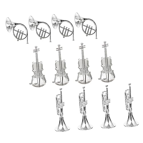 IMIKEYA 12Stücke Teiliges Weihnachtsminiaturinstrumente Für Weihnachtsbaum Winzige Musikinstrumente Modell Für Festliche Dekoration Und DIY Projekte von IMIKEYA