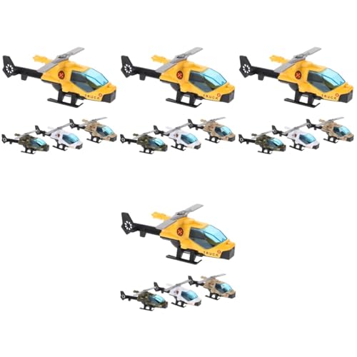 IMIKEYA 16 STK Flugzeugmodell Für Kinder Hubschrauberspielzeug Für Kinder Schreibtischaufsatz Fliegende Flugzeuge Mini-Helikopter-Modell Helikopter Zurück Büro Puppe Plastik Metall von IMIKEYA