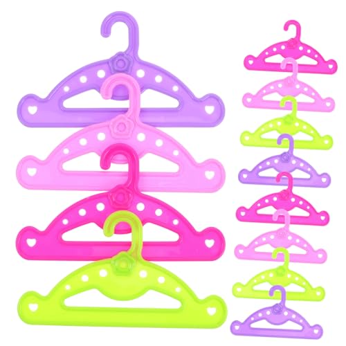 IMIKEYA 16 Stück Puppenaufhänger Kleideraufbewahrung Für Minipuppen Kleiderständer Für Puppen Mini-kleiderbügel Kleiderschrank Miniaturhaken Für Puppenhaus Puppenschrankständer Plastik von IMIKEYA