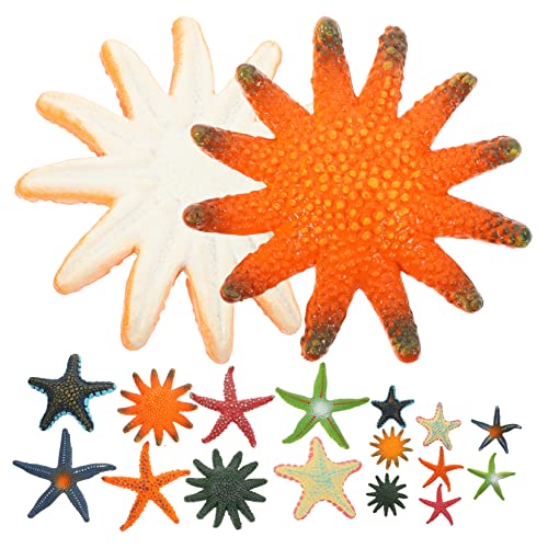 IMIKEYA 16 Stück Teiliges Meerestier Realistische Meeresstern Figuren für Aquarien für Sicherem TPR Material für Wasseraktivitäten und Dekoration von IMIKEYA