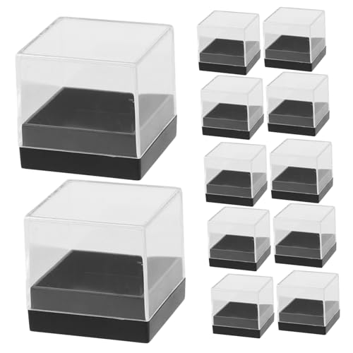 IMIKEYA 18Er-Box Mineralprobenkasten Edelsteine Showcase LED klein Mini schmuck aufbewahrungsbox acryl aufbewahrungsbox Acryl-Displaybox Fälle anzeigen Vitrine aus durchsichtigem Acryl von IMIKEYA