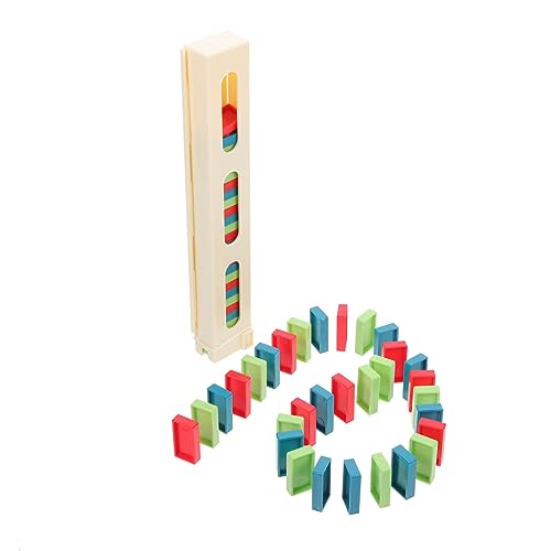 IMIKEYA 1Satz Domino Set aus Kunststoff für Spielsteine mit Halter Lernspielzeug Sozialen Fähigkeiten Hand Auge Koordination und Kreativität von IMIKEYA