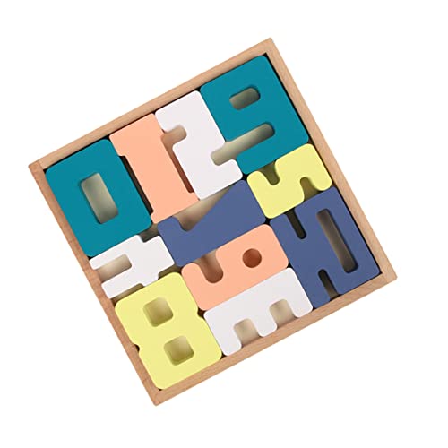 IMIKEYA 1Satz Frühkindliches Holzspielzeug Für Zahlenpuzzle Für Kognitive Entwicklung Lernspielzeug Formen Farben Und Zählen Für Vorschulkinder von IMIKEYA