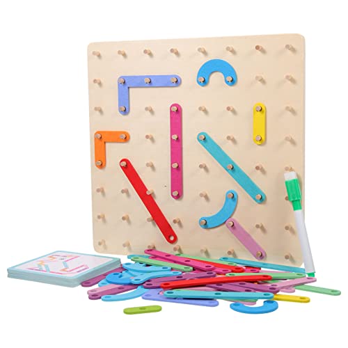 IMIKEYA 1Satz Geoboard Großes Holz Geometrisches Lernspielzeug Für Frühe Bildung Formen Und Designkarten Pädagogisches Feinmotorik Und Kreativität IMIKEYA 1Satz Geoboard Großes Holz Geometrisches Lernspielzeug Für Frühe Bildung Formen Und Designkarten Pädagogisches Feinmotorik Und Kreativität von IMIKEYA