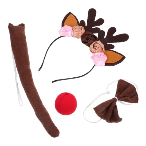 IMIKEYA 1Satz Geweih Stirnband Rote Nase und Fliege für Weihnachtsfeiern und Cosplay Vielseitig für Erwachsene Festliches Design IMIKEYA 1Satz Geweih Stirnband Rote Nase und Fliege für Weihnachtsfeiern und Cosplay Vielseitig für Erwachsene Festliches Design von IMIKEYA