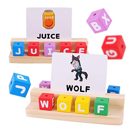 IMIKEYA 1Satz Hölzerner Regenbogen Buchstaben Puzzle Pädagogisches Für Lernspielzeug Sprachentwicklung Für Jungen Und Jahren von IMIKEYA