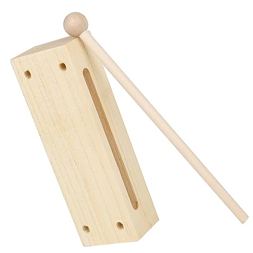 IMIKEYA 1Satz Holzblockinstrument für Doppeltönige Perkussion mit Mallet Pädagogisches Musikinstrument aus Buchenholz für Musikalische Früherziehung und Kreative Spielstunden von IMIKEYA