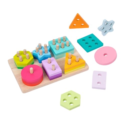 IMIKEYA 1Satz Holzsortierstapelblöcke Montessori Für Kleinkinder Geometrische Farbenfrohes Design Fördert Motorische Fähigkeiten Sicheres Langlebiges Holzspielzeug IMIKEYA 1Satz Holzsortierstapelblöcke Montessori Für Kleinkinder Geometrische Farbenfrohes Design Fördert Motorische Fähigkeiten Sicheres Langlebiges Holzspielzeug von IMIKEYA