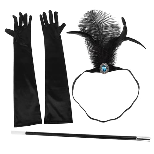 IMIKEYA 1Satz Jahre Flapper Zubehörset für Damen Dekoratives Stirnband und Handschuhe für Cosplay Teeparty und Festliche Anlässe Perfektes für Weihnachten Geburtstag von IMIKEYA