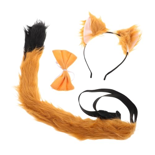 IMIKEYA 1Satz Kostüm Set für Teiliges Tier Stirnband mit Fuchsohren Fliege für Halloween Fasching und Cosplay Partys Bequem und Langlebig IMIKEYA 1Satz Kostüm Set für Teiliges Tier Stirnband mit Fuchsohren Fliege für Halloween Fasching und Cosplay Partys Bequem und Langlebig von IMIKEYA