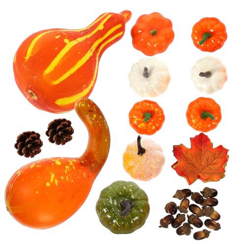 IMIKEYA 1Satz Künstliche Kürbisse Eicheln Ahornblätter Teiliges Deko Für Herbst Halloween Und Erntedankfest Realistische Und Szenendekoration IMIKEYA 1Satz Künstliche Kürbisse Eicheln Ahornblätter Teiliges Deko Für Herbst Halloween Und Erntedankfest Realistische Und Szenendekoration von IMIKEYA
