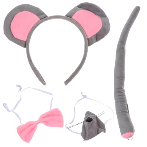 IMIKEYA 1Satz Mäusekostüm für Teiliges Ohrstirnband mit Fliege und Nase für Karneval Cosplay und Geburtstagsfeiern Entzückendes Mäuse von IMIKEYA