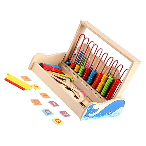 IMIKEYA 1Satz Multifunktionaler Holz Abakusrahmen Mit Reihen Für Frühe Mathematikbildung Kinderspielzeug Zur des Zahlenverständnisses Für Ab Jahren von IMIKEYA