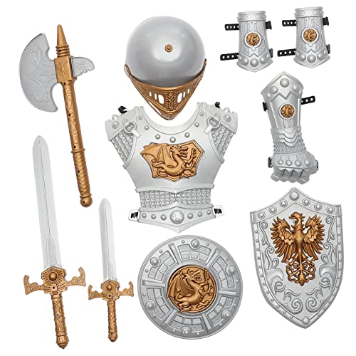 IMIKEYA 1Satz Ritterkostüm für Jungen Teiliges Cosplay Outfit für Halloween Partys Bühnenauftritte Kettenhaube IMIKEYA 1Satz Ritterkostüm für Jungen Teiliges Cosplay Outfit für Halloween Partys Bühnenauftritte Kettenhaube von IMIKEYA
